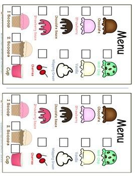 Storage Bin Labels, Ice Cream Paper Doll, Paper Ice Cream Shop, Paper Diy Printable, Ice Cream Paper Craft, Diy Ice Cream Stand, Paper Craft Food, Ice Cream Shop Dramatic Play, Menu Ice Cream