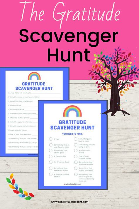 Teach thankfulness to your children in a fun way with this Gratitude Scavenger Hunt. Grab your Free Printable Scavenger Hunts - there's a checklist for younger kids and a fill-in-the-blank version for older children. #thankfulness #thanksgiving #gratitude #parenting Gratitude Scavenger Hunt, Fall Preschool Activities, Thanksgiving Activities For Kids, Thanksgiving Preschool, Activities For Teens, Thanksgiving Activities, Resource Library, Preschool Learning Activities, Yoga For Kids