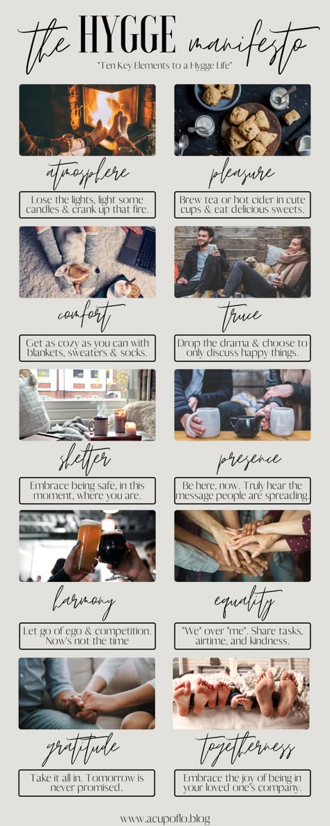 Hygge Manifesto, Hygge Lifestyle Inspiration, Hygge Tips, Hygge Inspiration, Hygge Aesthetic, Hygge Ideas, Hygge Living, Hygge Life, Cozy Hygge