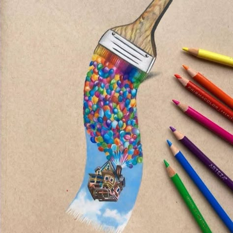 Fun Things To Draw With Colored Pencils, Cool Drawings With Color, Colored Pencil Artwork Ideas Beautiful, Doodles With Colored Pencils, Imaginary Drawing, Color Pencil Art Drawings Creative, Christmas Colored Pencil Drawings, Drawing With Colored Pencils, Color Pencil Art Cartoon