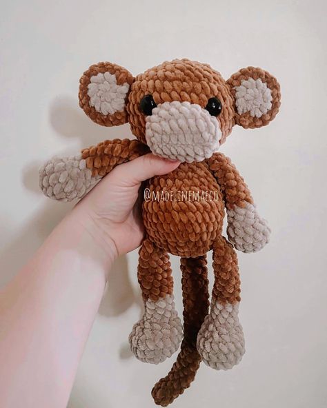 Meeko Monkey 🐒 Pattern is currently available for patreon members, will be available on Etsy at a later date! Free Crochet Patterns Monkey, Small Monkey Crochet Pattern Free, Monkey Crochet Pattern Free, Monkey Crochet Pattern, Crochet Monkey Pattern, Monkey Amigurumi, Monkey Crochet, Darning Needle, Felt Eyes