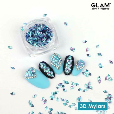 Mylar flakes nail art designs create a beautiful nail look that all the nail art lovers crave. It is the hottest and latest trend in nail art✨ GLAM Mylars glitter flakes makes your nails look fabulously shimmery🤩 Kindly DM us for more details! *Available at R Nail Lounge & across GLAM flagship stores in India #GLAM #GlamNailCare #GlamNailProducts #Glamindiasno1brand #GlamMylars #Mylarnails #MylarNailart #FlawlessNails #ShimmeryNails #Nailsonfleek #NailArt #Nailsofinstagram #TheNailArtSchool Mylar Nail Art Designs, Mylar Nail Art, Mylar Nails, Flakes Nail Art, Glitter Flake, Latest Trend, Glitter Nail Art, Professional Nails, Nails On Fleek