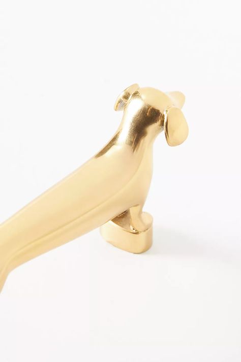 Maverick Brass Dachshund Door Handle, 3" | Anthropologie UK Country Girl Rooms, Stylish Pet Furniture, Dog Grooming Shop, Zen Den, Ideas For Dogs, Brass Door Knocker, Grooming Shop, Dachshund Mom, Anthropologie Uk