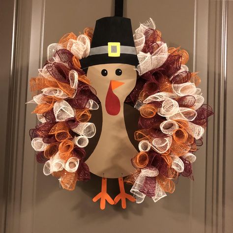 Thanksgiving Turkey Wreath DIY Turkey Wreaths For Front Door Mesh, Turkey Deco Mesh Wreath, Thanksgiving Mesh Wreath Diy, Diy Turkey Wreaths For Front Door, Thanksgiving Tree Ornaments Diy, Turkey Wreath Deco Mesh, Thanksgiving Door Wreath Diy, Turkey Wreaths For Front Door Diy, Dollar Tree Turkey Craft