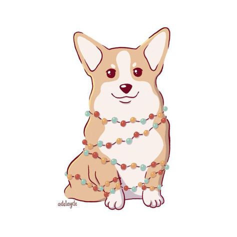 Corgi Christmas Drawing, Corgi Christmas Wallpaper, Dog Christmas Wallpaper, Corgi Drawing, Corgi Christmas, Cute Christmas Wallpaper, Christmas Phone Wallpaper, Montage Photo, Cute Corgi