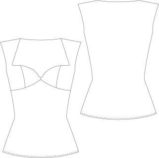 Digital Sewing Pattern for Queen Anne neckline knit tank top: XS Available in sizes XS to XL. Free Download. Top Template Sewing, Top Template, Sew Top Pattern Free, Sewing Templates For Clothes, Square Neck Corset Top Pattern, Queen Anne Neckline Pattern, Free Coquette Sewing Patterns, Square Neck Tank Top Sewing Pattern, Simple Corset Top Pattern