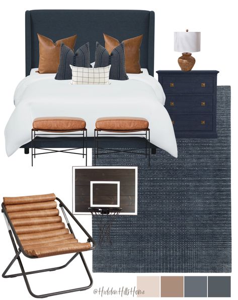 Shop Tilly Upholstered Bed and other curated products on LTK, the easiest way to shop everything from your favorite creators. Marin Sofa, Older Boys Bedrooms, Boys Basketball Bedroom, Basketball Themed Bedroom, Tilly Upholstered Bed, Teenager Bedroom Design, Sports Room Boys, Boy Sports Bedroom