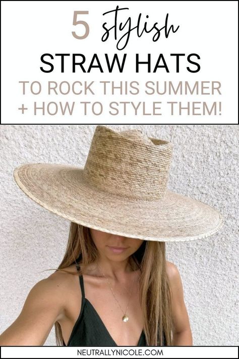 Elevate your beach style with trendy straw wide brim fedora hats! Perfect for summer days, these hats are a must-have accessory for any beach outing or sunny adventure. Trendy Beach Outfits, Trendy Hats, Stylish Womens Hats, Nicole Fashion, Summer Straw Hat, Trendy Beach, Trendy Hat, Fedora Hats, Wide Brim Fedora