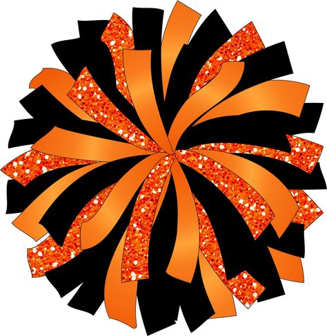 Cheerleading Crafts, Cheer Pom Poms, Pom Pom Girl, Crafts Cards, Orange Glitter, Team Gear, Clear Background, Background Png, Memory Books