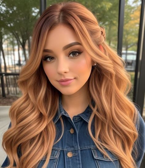 La guía definitiva sobre colores de pelo cobrizo Light Copper Hair, Dark Strawberry Blonde Hair, Copper Balayage Brunette, Copper Blonde Hair Color, Copper Hair Dark, Copper Blonde Hair, Rambut Brunette, Red Blonde Hair, Spring Hair Color