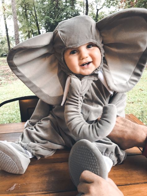 Baby elephant Halloween costume Baby Elephant Costume, Elephant Outfit, Elephant Halloween, Elephant Costume, Elephant Costumes, Pregnant Halloween Costumes, Girls Halloween Outfits