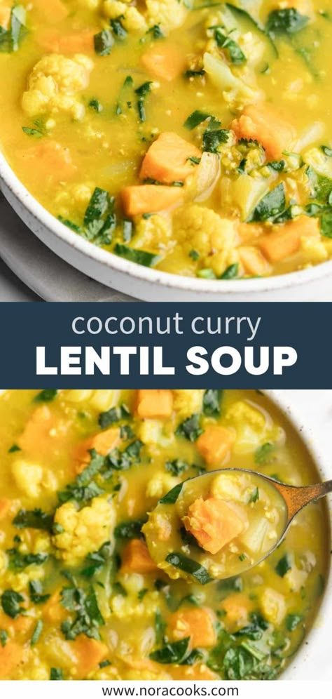 Instant Pot Coconut Curry Lentil Soup, Curried Cauliflower Sweet Potato Soup, Coconut Curry Vegetable Soup, Instant Pot Curry Soup, Roasted Cauliflower And Lentil Curry Soup, Lentil Cauliflower Recipes, Coconut Lentil Curry Soup, Coconut Curry Cauliflower Soup, Jamaican Lentil Curry