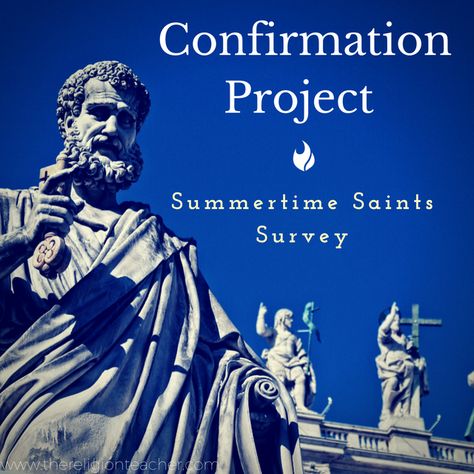 Confirmation Project: Summertime Saints Survey | The Religion Teacher | Catholic Religious Education Ccd Crafts, Catholic Sacraments, Catholic Confirmation, Catholic Education, Catholic Crafts, Love Express, Faith Formation, Catholic Kids, Bible Lessons For Kids