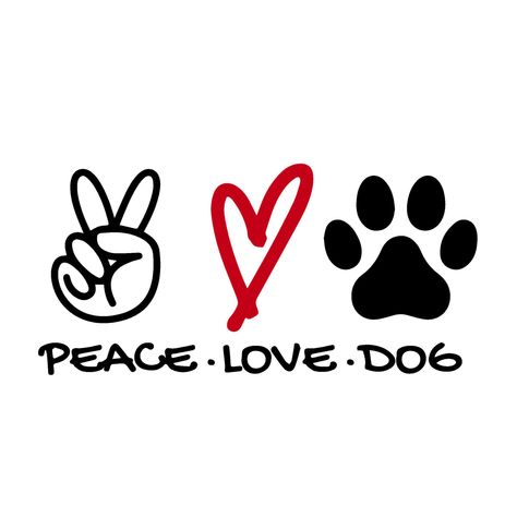 Peace Love Dog SVG #etsy #animal #peace #love #puppy #sticker #decal #svg #cardecal Dog Svg, Dog Mom Svg, Cricut Dog Projects Vinyl Decals, Dog Mom Sticker, Peace Love Dogs Svg, Animal Lover Quotes, Dog Mom Car Sticker, Dog Mom Quotes, Peace Love Dogs