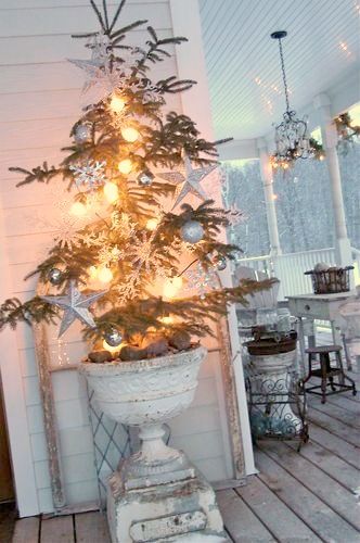 Decorating With Urns {Christmas Edition} Here are some beautiful ideas on how to add impact to your homes entry & home interiors with elegant to rustic urn arrangements and displays #Christmas #curbappeal #frontporch #Christmasdecorating #urn #outdoordecorating Christmas Tree In Urn, Christmas Planter, Small Christmas Tree, Christmas Porch, The Porch, Noel Christmas, Merry Little Christmas, Decorations Christmas, Holiday Inspiration