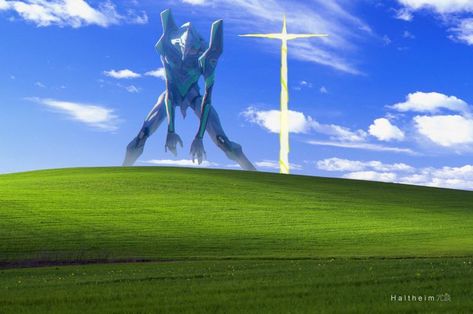 Evangelion Wallpaper, Wallpaper In Hd, Sunglasses Sticker, Classic Window, Laptop Wallpapers, Evangelion Art, Windows Wallpaper, Neon Evangelion, Y2k Wallpaper