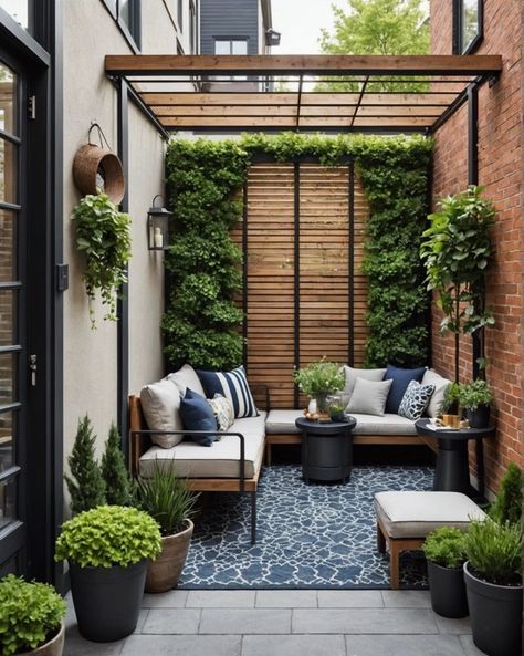 20 Perfect Tiny Patio Ideas For Townhouses – ToolzView Small Backyard Townhouse, Small Garden Townhouse, Garden Townhouse, Narrow Patio Decorating Ideas, Townhouse Patio Ideas, Small Courtyard Ideas, Narrow Patio Ideas, Small Patio Ideas Townhouse, Patio Ideas Townhouse