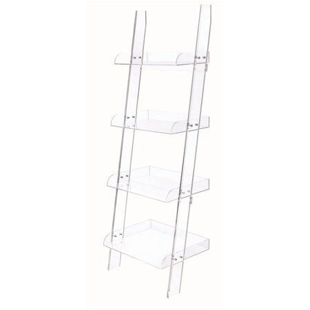 Acrylic Bookcase, Leaning Bookcase, Style Bookcase, 4 Shelf Bookcase, Ladder Bookshelf, Banana Leaf Wallpaper, Palm Springs Style, White Bookcase, Versatile Furniture