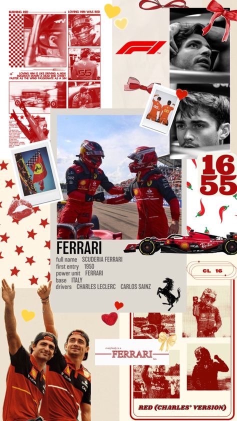 F1 drivers Carlos sainz jr and Charles leclerc in a collage Charles And Carlos, Charles Leclerc And Carlos Sainz, Ferrari Poster, Loving Him Was Red, F1 Poster, Smooth Operator, Ferrari F1, Charles Leclerc, Formula One