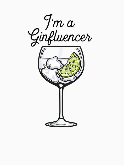 Gin And Tonic Tattoo, Gin Tonic Tattoo, Gin Drawing, Gin Tonic Quotes, Gin Puns, Gin Quotes, Gifts For Gin Lovers, Gin Lemon, Gin Glasses