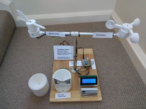 Arduino Blog » A 3D-printed personal weather station Diy Arduino, Maker Space, 3d Printer Designs, Raspberry Pi Projects, Pi Projects, Wind Direction, 3d Cnc, 3d Printing Projects, 3d Printing Service