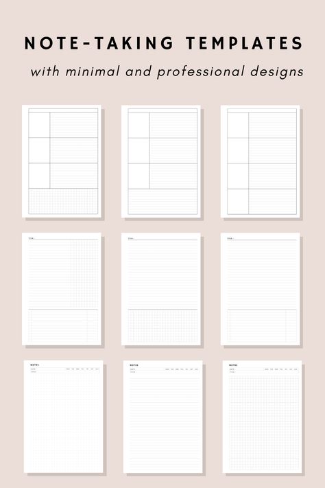 Looking for a way to stay organized and productive at work? These printable note-taking templates are perfect for jotting down ideas, tracking tasks, and staying on top of your schedule. With a variety of designs to choose from, you're sure to find the perfect template to help you work smarter, not harder.

Click here to download your free printable note-taking Work Notes Template, Note Taking Layout, Digital Note Taking Template, Printable Notes Templates, Professional Planner, Note Taking Template, Note Taking Tips, Intake Form, Study Planner Printable