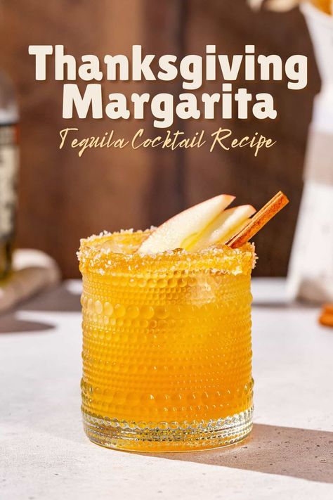 Thanksgiving Margarita Thanksgiving Margaritas, Thanksgiving Margarita, Fall Margarita, Apple Cider Martini, Perfect Margarita Recipe, Cider Martini, Pumpkin Martini, The Perfect Margarita, Cider Mimosas