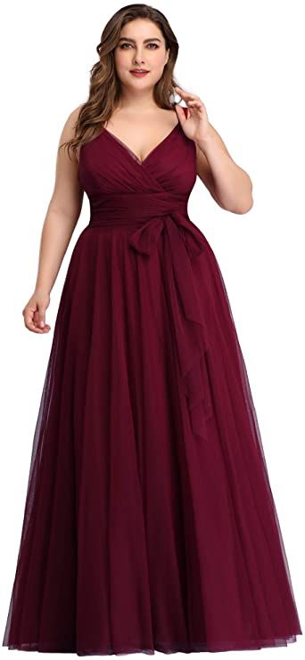 Amazon.com: Ever-Pretty Women's V-Neck Sleeveless Evening Party Maxi Dress Plus Size Formal Dress White US24 : Clothing, Shoes & Jewelry Mesh Prom Dress, Empire Waist Wedding Dress, Empire Waist Bridesmaid Dresses, Mesh Bridesmaids Dress, Tulle Bridesmaid, Floor Length Maxi Dress, Mismatched Bridesmaid Dresses, Tulle Bridesmaid Dress, Plus Size Bridesmaid