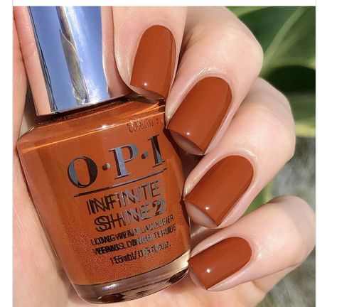 Orange Nail Polish, Fall Manicure, Opi Nail Lacquer, Fall Nail Colors, Brown Nails, Orange Nails, Opi Nails, Fall Nails, Nail Polish Colors