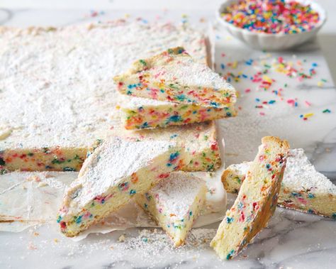 Our Best Summer Time Bars - Bake from Scratch Spring Confetti Bars, Funfetti Traybake, Homemade Confetti Cake Recipes, One Bowl Baking, Funfetti Blondies Cake Mixes, Funfetti Bars, Fun Bars, Confetti Cookies, Cheese Bars