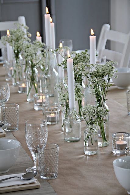 100 Amazing Holiday Centerpiece Ideas Natural Wedding Decor, Deco Champetre, Spring Table Decor, Breath Flowers, Tafel Decor, Table Runners Wedding, Spring Table, Wedding Table Decorations, Long Table