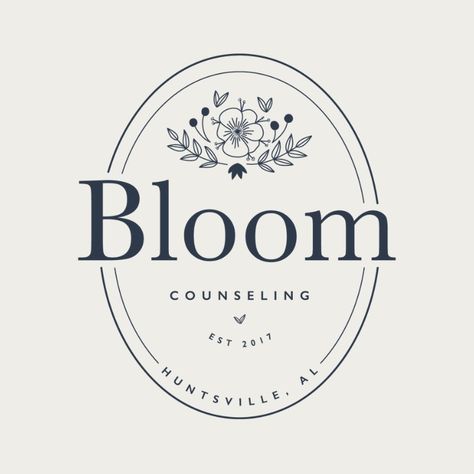 Counseling Logo, Therapy Logo Design, Bloom Logo, Therapy Logo, Counselor Logo, Logo Ig, Cupcake Logo Design, Therapist Logo, Cupcake Logo