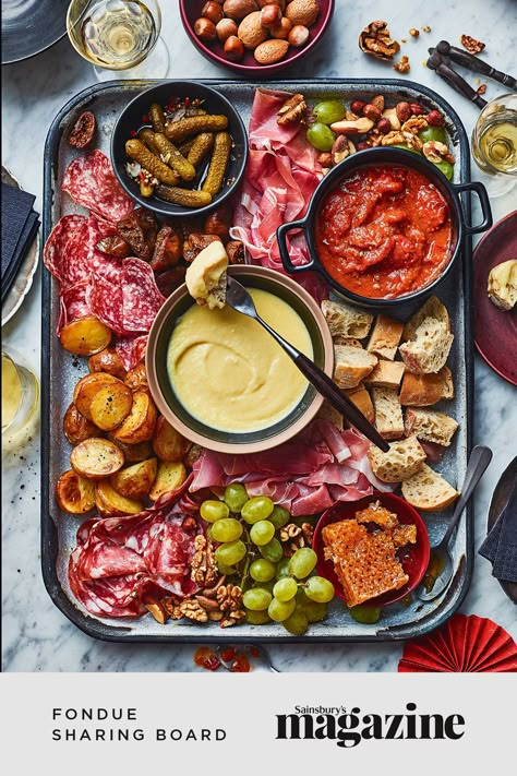 Homemade Charcuterie Board, Homemade Charcuterie, Meze Platter, Sainsburys Recipes, Roasted Garlic Hummus, Grazing Board, Savory Appetizer, Mediterranean Dishes, Meat And Cheese