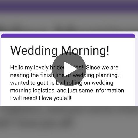 Bridesmaid Google Form, 2023 Bride, Google Form, Mom To Be, Google Forms, Morning Wedding, I Love You All, Wedding Board, Bridal Party