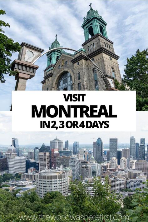 Are you planning to visit Montreal? Use this itinerary to ensure you don't miss a thing! Montreal Itinerary, Montreal Things To Do, Visit Montreal, Notre Dame Basilica, Mount Royal, Living History Museum, Royal Park, Underground Cities, Visit Canada