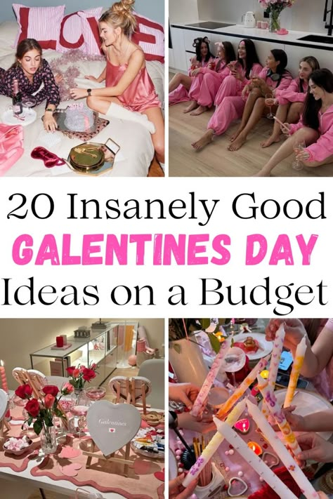 Looking for Galentines Day Ideas that won’t break the bank? We’ve got you covered with 20 Galentines Party Decor ideas that are budget-friendly and fabulous! Whether you’re planning a cozy Galentines Night In or hosting a Valentines Party Decor dream, these ideas are all about keeping it chic, classy, and perfectly pink. From DIY touches to stunning galentines party decor classy vibes, these tips will help you create the ultimate Galentines Party your squad will never forget.  Ready to start planning? Read this article and get inspired! Affordable Galentines Party, Galentines Night At Home, Girls Galentines Party Ideas, Valentine Pj Party, Galentines Movie Night Ideas, Coquette Galentines Party, Galantines Ideas Diy, Diy Galentines Party Ideas Girls Night, Galentines Party Ideas Budget