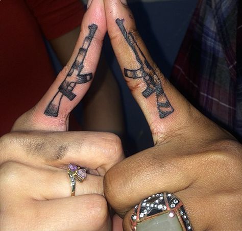 8 Celebrities Who Got Their First Tattoos in 2018 |   couple tattoos small 2023 Tattoos To Get With Your Guy Best Friend, Best Friend Tattoos Man And Woman, Matching Tattoos For Best Friends Girl And Boy, Gangsta Tattoos For Women Hand, Gangsta Matching Tattoos, Hood Couple Tattoos, Matching Tattoos With Your Boyfriend, Matching Homie Tattoos, Tattoos For Best Friends Men