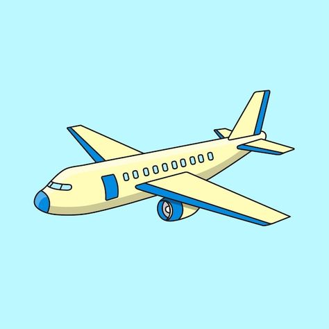 Illustration Du Dessin D'avion De Vecteu... | Premium Vector #Freepik #vector #boeing #avion #airbus #avion-cartoon School Crafts, Premium Vector