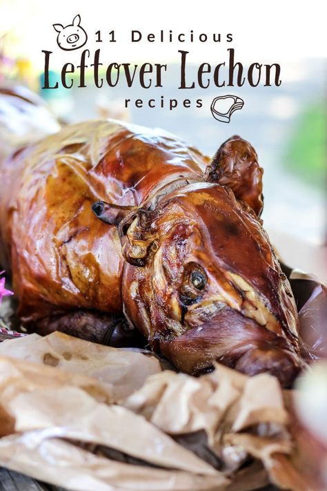 11 Delicious Leftover Lechon Recipes - Holiday Season, for Filipinos this means a lot of eating, at home, from friend invites and other parties hosted everywhere. Usually these periods one of the main dishes served are Lechon as it symbolises the bond between families and friends, it also symbolizes prosperity and the joyfulness of gatherings. A... Lechon Leftover Recipe, Lechon Recipes, Pig Roast Recipes, Lechon Recipe, Lechon Belly, Sisig Recipe, Eating At Home, Sweet And Sour Sauces, Recipes Holiday