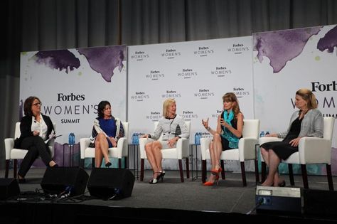 The panelists debate during the "Power of Business: The Way Forward" discussion. Women Panel Discussion, Women Speaking On Stage, Forbes Women, Female Leaders, Twenty Twenty, Panel Discussion, Women Leaders, Wedding Show, 2025 Vision