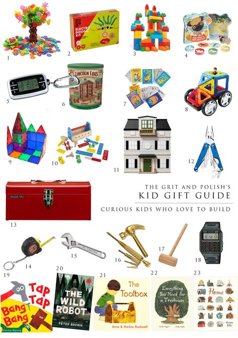 Gift Guide // Curious Kids Who Like to Build — The Grit and Polish Kids Gifts Ideas, Gift Guide Kids, Simple Parenting, The Grit And Polish, Grit And Polish, Easy Holidays Crafts, Holiday Greenery, Curious Kids, Kids Gift Guide