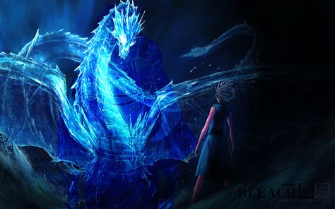 Toushirou Hitsugaya, Toushiro Hitsugaya, Lightning Dragon, Space Dragon, Dragon Anime, Dragon Wallpaper, Toshiro Hitsugaya, Ice Dragon, Dragon City