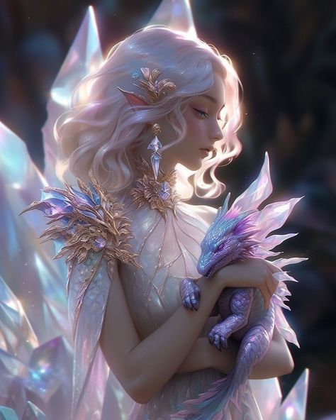 Dragon Lady Art, Dragon Lady, Dragon Eggs, Fantasy Mermaids, Mythical Dragons, Fantasy Wolf, Female Dragon, Pink Dragon, Dragon Artwork