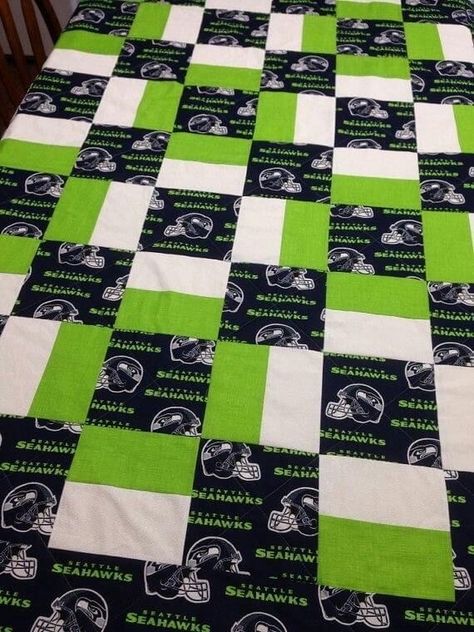 Football Quilt, Sports Quilts, Quick Quilt, Baby Boy Quilts, Quilts Decor, Man Quilt, Easy Quilt Patterns, Boy Quilts, Quilt Block Patterns