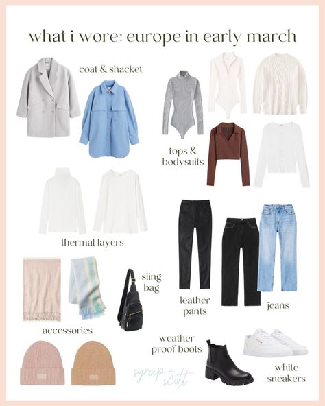 Outfits For International Travel, 10 Day European Packing List, Weekend In London Outfit, England In May Outfits, Weekend Packing List Spring, Minimalist Packing List 1 Week, London Packing List Spring, Uk Travel Outfits, Europe Spring Travel Outfits