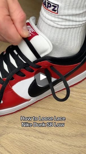 288K views · 20K reactions | This is How to Loose Lace your Nike Dunk Lows and secure them at the same time! 😮‍💨

Comment below what lacing tutorial you want to see next! 🤔

#nike #nikedunk #dunklow #nikesb #howtolace #lacingtutorial #tieshoelaces #sneakerlaces #strapzlaces #asmr | Strapz Premium Sneaker Laces | strapzlaces · Original audio Lacing Tutorial, Nike Dunk Lows, Dunk Lows, Tie Shoelaces, Lacing Sneakers, Dunk Low, Nike Dunk, Nike Sb, Nike Dunks