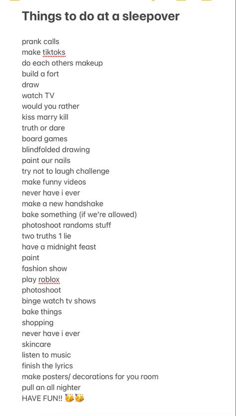 Here are lots of ideas of things that you can do at a sleepover! Cousins Weekend Ideas, Fun Things To Do With Cousins, Aesthetic Trampoline, Girl Night Ideas, Best Friends Things, Girls Sleepover Ideas, Sleepover Ideas For Teenagers, Cousin Sleepover, Sleepover Checklist