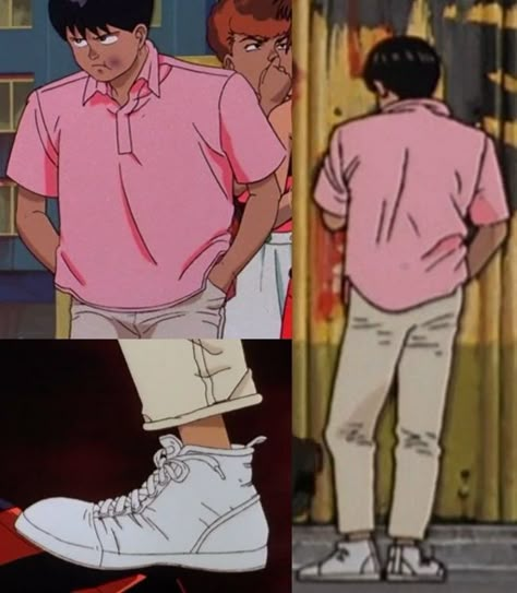 Akira 1988, Akira Kaneda, Akira Anime, Katsuhiro Otomo, Anime Bebe, Polo Shirt Outfits, Pink Polo, Anime Nerd, Retro Anime