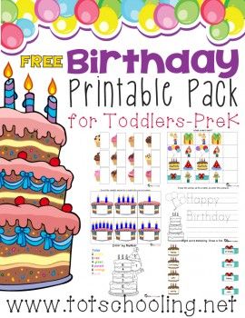 Birthday Activities Kids, Preschool Birthday, Classroom Birthday, Birthday Activities, Theme Activity, Birthday Crafts, Free Birthday, Tot School, Free Preschool