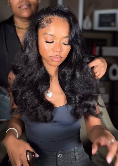 Straight Hair Blowout Side Part, Middle Part Curly Silk Press, Voluminous Hair Side Part, Layered Leave Out Sew In, Side Part With Volume, Short Sew In Side Part, Traditional Sew In With Layers, Black Closure Sew In, Raw Hair Sew In